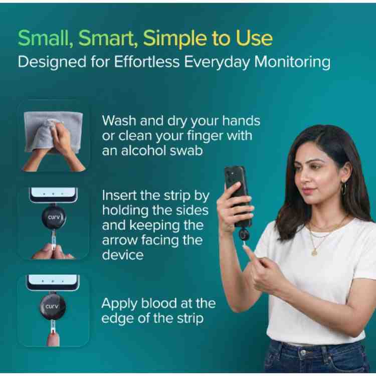 BeatO CURV Blood Glucose Test Strips & Lancets