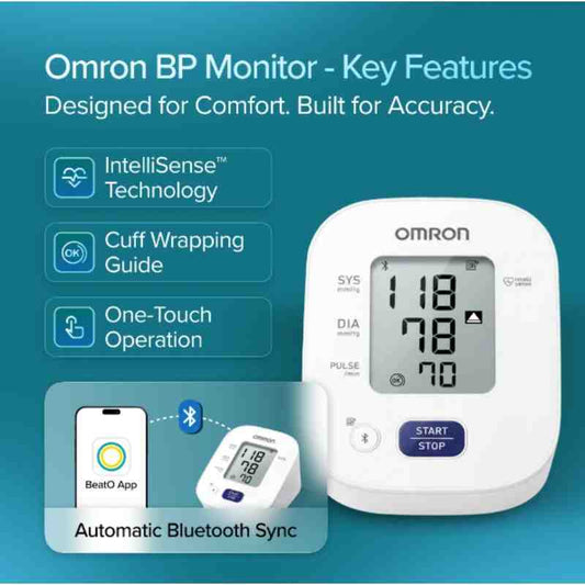 OMRON HEM-7140T1 Bluetooth BP Monitor Powered by BeatO App